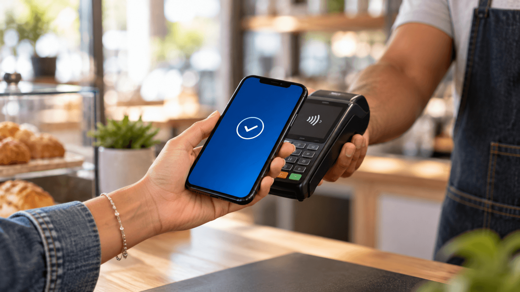 Pagamento por aproximação entre celular e terminal eletrônico